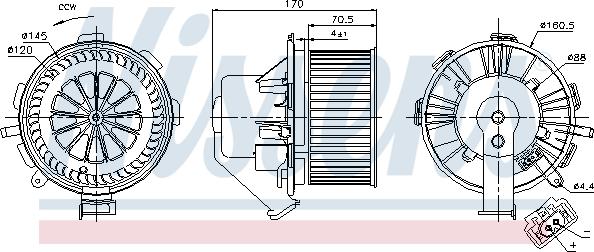 Nissens 87105 - Salona ventilators ps1.lv