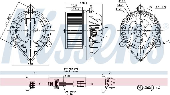 Nissens 87183 - Salona ventilators ps1.lv