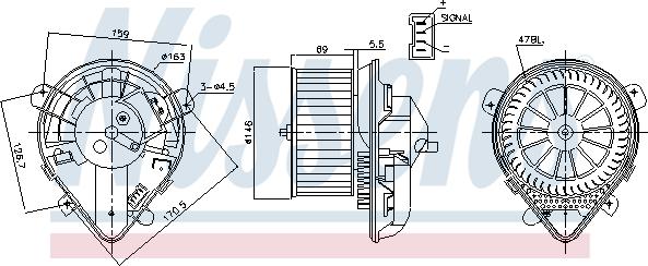 Nissens 87179 - Salona ventilators ps1.lv