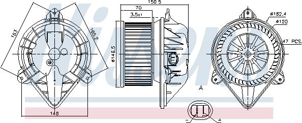 Nissens 87173 - Salona ventilators ps1.lv