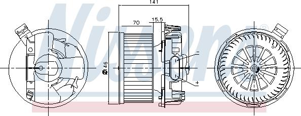 Nissens 87209 - Salona ventilators ps1.lv