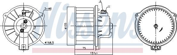 Nissens 87796 - Salona ventilators ps1.lv