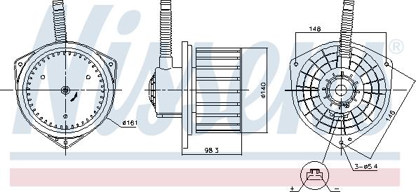 Nissens 87755 - Salona ventilators ps1.lv