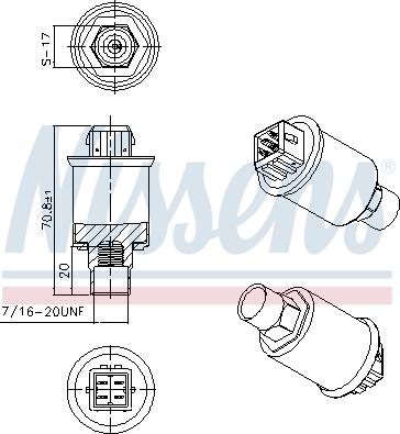 Nissens 301018 - Spiediena slēdzis, Gaisa kondicionēšanas sistēma ps1.lv