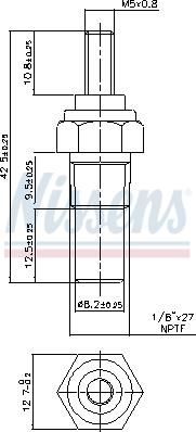 Nissens 207077 - Devējs, Dzesēšanas šķidruma temperatūra ps1.lv