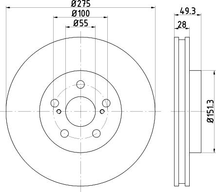 Nisshinbo ND1019 - Bremžu diski ps1.lv