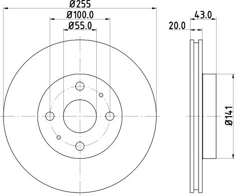 Nisshinbo ND1079K - Bremžu diski ps1.lv