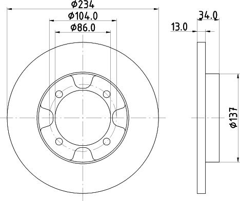 Nisshinbo ND3037 - Bremžu diski ps1.lv