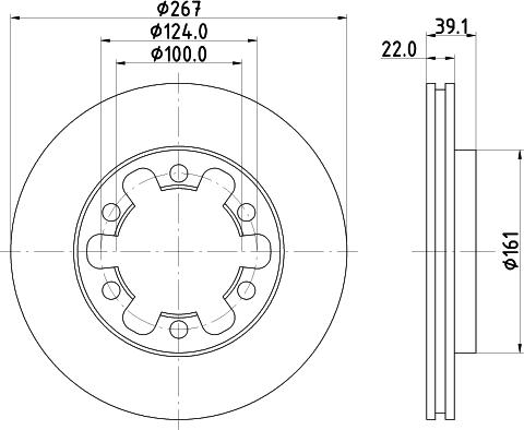 Nisshinbo ND2041K - Bremžu diski ps1.lv