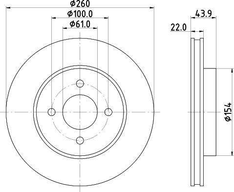 Nisshinbo ND2038K - Bremžu diski ps1.lv