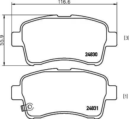 BOSCH 0 986 AB2 178 - Bremžu uzliku kompl., Disku bremzes ps1.lv