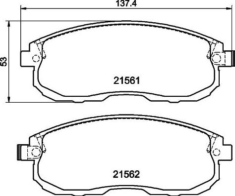 HELLA PAGID 355033161 - Bremžu uzliku kompl., Disku bremzes ps1.lv