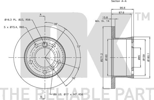 NK 203396 - Bremžu diski ps1.lv