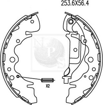 NPS K350A11 - Bremžu loku komplekts ps1.lv