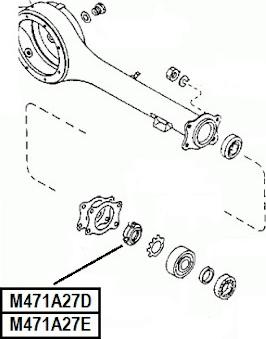 NPS M471A27D - Riteņa rumbas gultņa komplekts ps1.lv