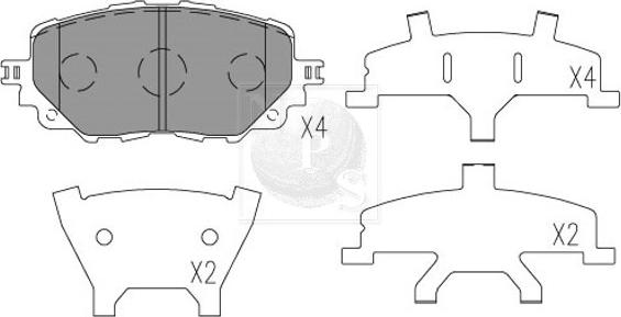 NPS M360A74 - Bremžu uzliku kompl., Disku bremzes ps1.lv