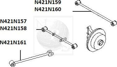 NPS N421N161 - Neatkarīgās balstiekārtas svira, Riteņa piekare ps1.lv