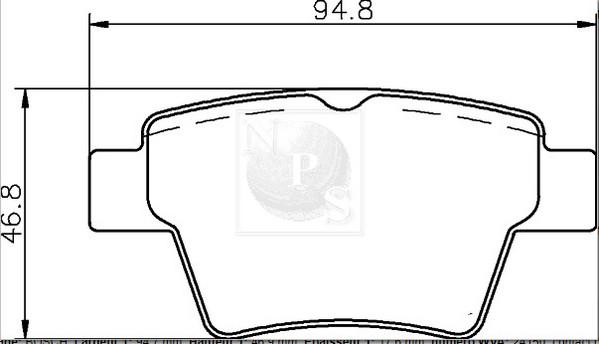 NPS P361A05 - Bremžu uzliku kompl., Disku bremzes ps1.lv