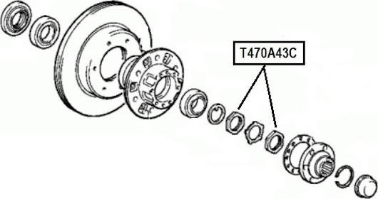 NPS T470A43C - Riteņa rumbas gultņa komplekts ps1.lv