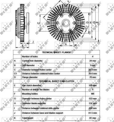 NRF 49546 - Sajūgs, Radiatora ventilators ps1.lv