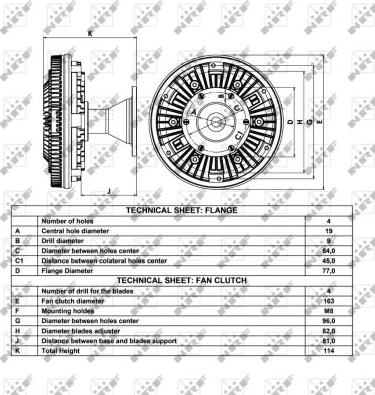 NRF 49061 - Sajūgs, Radiatora ventilators ps1.lv