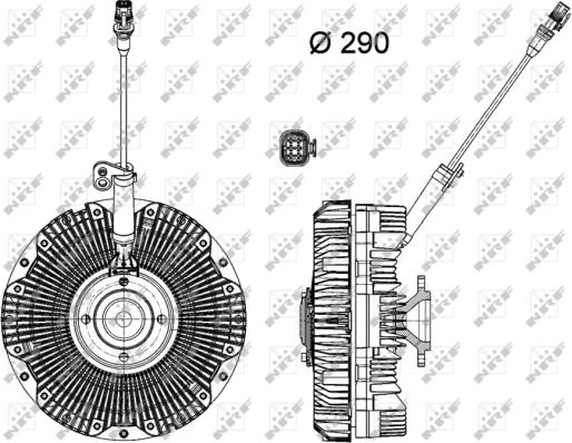 NRF 49168 - Sajūgs, Radiatora ventilators ps1.lv