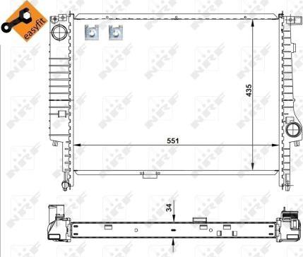 NRF 509558 - Radiators, Motora dzesēšanas sistēma ps1.lv