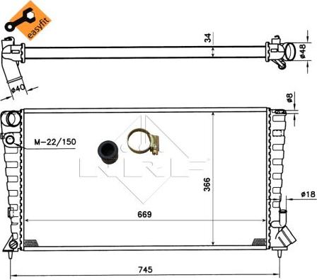 NRF 509510 - Radiators, Motora dzesēšanas sistēma ps1.lv