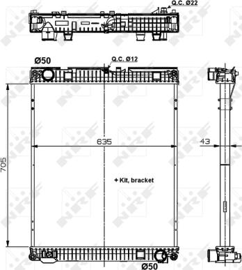 NRF 509872 - Radiators, Motora dzesēšanas sistēma ps1.lv