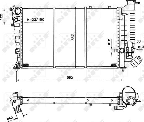NRF 50412 - Radiators, Motora dzesēšanas sistēma ps1.lv