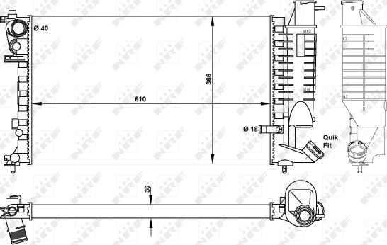 NRF 50424 - Radiators, Motora dzesēšanas sistēma ps1.lv
