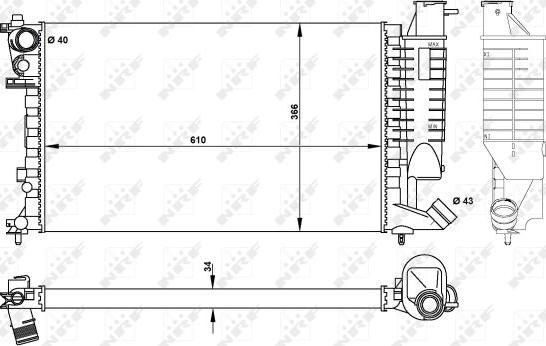 NRF 50425 - Radiators, Motora dzesēšanas sistēma ps1.lv