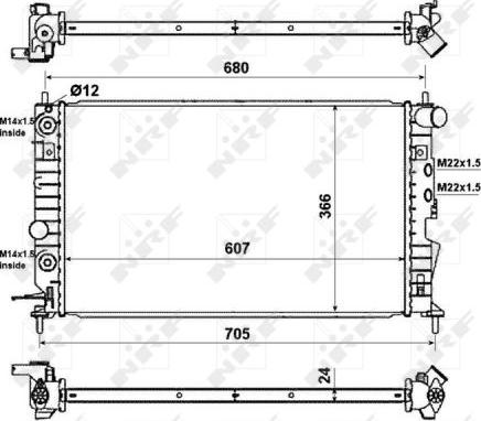 NRF 50219 - Radiators, Motora dzesēšanas sistēma ps1.lv