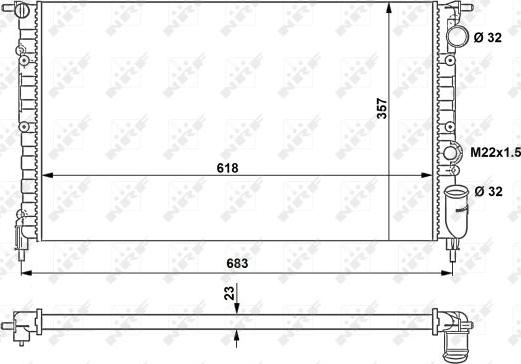 NRF 507465 - Radiators, Motora dzesēšanas sistēma ps1.lv