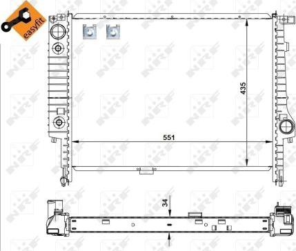 NRF 519558 - Radiators, Motora dzesēšanas sistēma ps1.lv