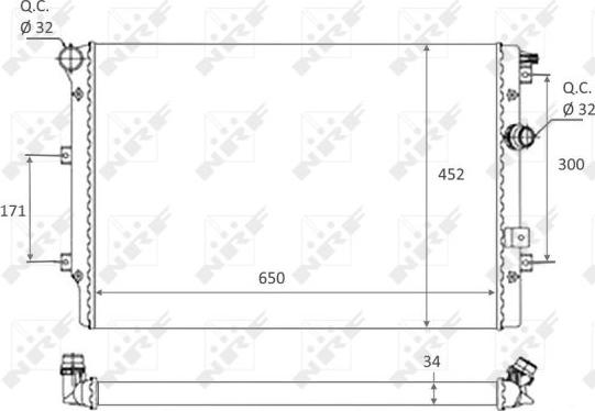 NRF 58464 - Radiators, Motora dzesēšanas sistēma ps1.lv