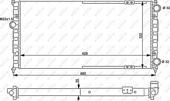 NRF 58095 - Radiators, Motora dzesēšanas sistēma ps1.lv