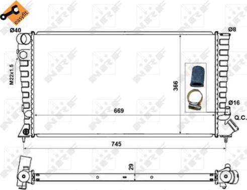 NRF 58189 - Radiators, Motora dzesēšanas sistēma ps1.lv