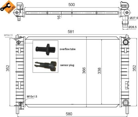 NRF 58276 - Radiators, Motora dzesēšanas sistēma ps1.lv