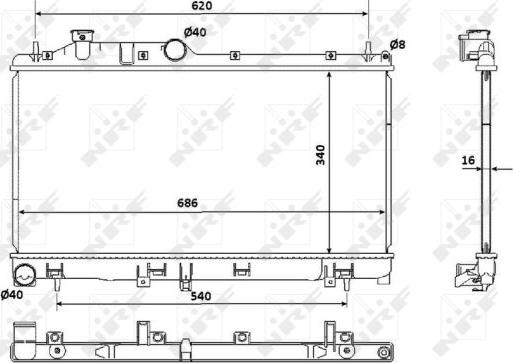 NRF 53929 - Radiators, Motora dzesēšanas sistēma ps1.lv