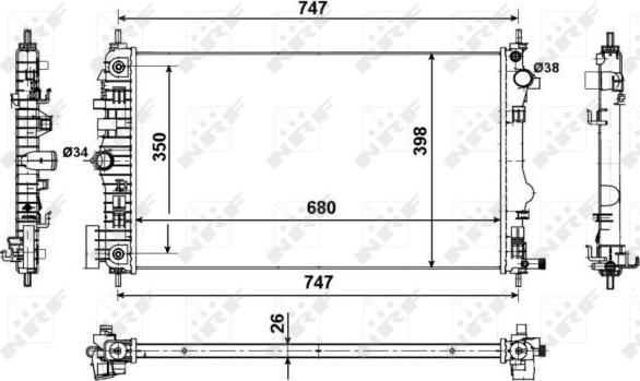 NRF 53775 - Radiators, Motora dzesēšanas sistēma ps1.lv