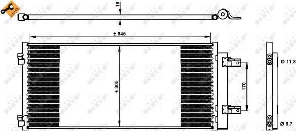 NRF 350338 - Kondensators, Gaisa kond. sistēma ps1.lv