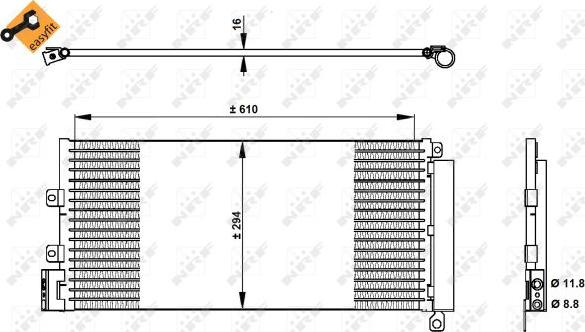 NRF 350332 - Kondensators, Gaisa kond. sistēma ps1.lv