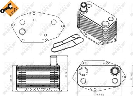 NRF 31307 - Eļļas radiators, Motoreļļa ps1.lv