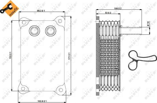 NRF 31294 - Eļļas radiators, Motoreļļa ps1.lv