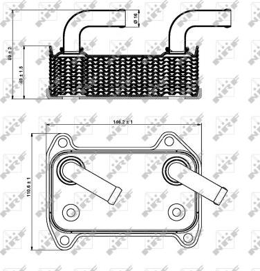 NRF 31295 - Eļļas radiators, Motoreļļa ps1.lv