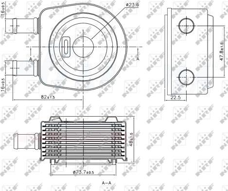 NRF 31241 - Eļļas radiators, Motoreļļa ps1.lv