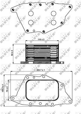 NRF 31287 - Eļļas radiators, Motoreļļa ps1.lv