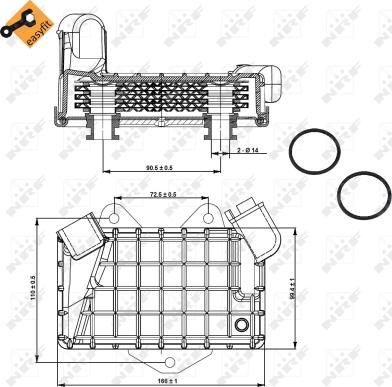 NRF 31274 - Eļļas radiators, Motoreļļa ps1.lv