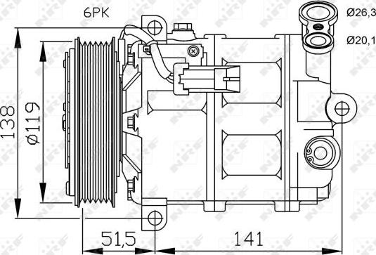 NRF 32499G - Kompresors, Gaisa kond. sistēma ps1.lv